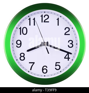 Wall clock isolated on white background. Stock Photo