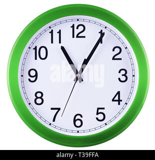 Wall clock isolated on white background. Stock Photo