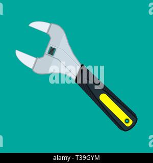 Allen wrench with plastic handle. vector illustration in flat style Stock Vector
