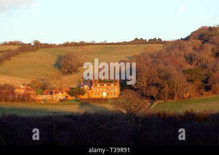 Standen House,English,country,residence,18th,century,Pan,Down,Blackwater,Newport,Isle of Wight,England,UK, Stock Photo
