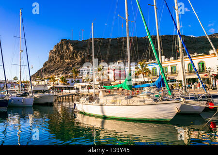 Impressive Puerto de Mogan village,Gran Canaria,Spain Stock Photo