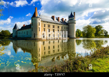 Ladmarks of France,Elegant Plessis Bourre medieval castle,Loire Valley. Stock Photo