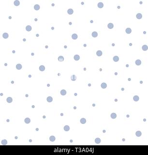 Seamless Blue Polka Dots Tiny Circles Pattern in Random on White Isolated Design business Empty copy space text for Ad website promotion isolated Bann Stock Vector