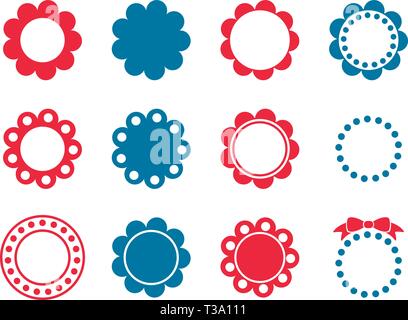 Circle Monogram Frame SVG Polka Dot Monogram Frame SVG Svg 