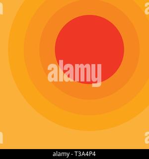 Concentric Circle with Orange Center and Monochromatic Yellow Multi Layers Design business Empty template isolated Minimalist graphic layout template  Stock Vector