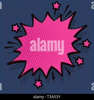 Spiky Blank Fight and Screaming Angry Speech Bubble with Thick Dark Outline Design business concept Empty copy text for Web banners promotional materi Stock Vector