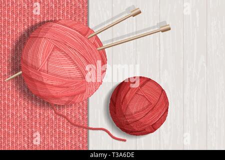 Colorful yarn balls for knitting vector illustration Stock Vector