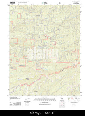 USGS TOPO Map California CA Caldor 20120514 TM Restoration Stock Photo