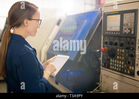 Female technician at work Stock Photo