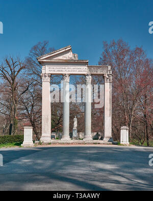 Rome, Villa Borghese, Pincian Hill, ancient facade Stock Photo