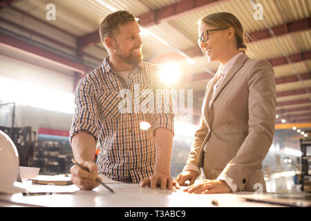 Workers in factory Stock Photo