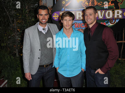 Judson 'fabio' Birza, Chase Rice, Matthew Lenahan  - Survivor- Nicaragua Finale on the CBS lot in Los Angeles.a Judson 'fabio' Birza, Chase Rice, Matthew Lenahan 02  Event in Hollywood Life - California, Red Carpet Event, USA, Film Industry, Celebrities, Photography, Bestof, Arts Culture and Entertainment, Topix Celebrities fashion, Best of, Hollywood Life, Event in Hollywood Life - California, Red Carpet and backstage, movie celebrities, TV celebrities, Music celebrities, Topix, actors from the same movie, cast and co star together.  inquiry tsuni@Gamma-USA.com, Credit Tsuni / USA, 2010 - Gro Stock Photo