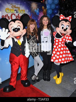 Bella Thorne, Zendaya Coleman  - Let s Celebrate Disney On Ice at the Nokia Plaza in Los Angeles.Bella Thorne, Zendaya Coleman 50  Event in Hollywood Life - California, Red Carpet Event, USA, Film Industry, Celebrities, Photography, Bestof, Arts Culture and Entertainment, Topix Celebrities fashion, Best of, Hollywood Life, Event in Hollywood Life - California, Red Carpet and backstage, movie celebrities, TV celebrities, Music celebrities, Topix, actors from the same movie, cast and co star together.  inquiry tsuni@Gamma-USA.com, Credit Tsuni / USA, 2010 - Group, TV and movie cast Stock Photo