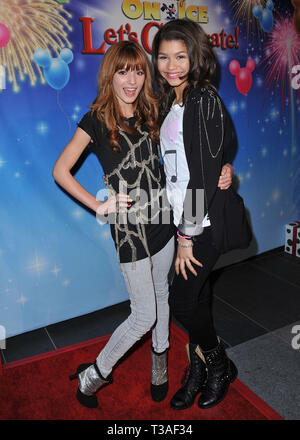 Bella Thorne, Zendaya Coleman  - Let s Celebrate Disney On Ice at the Nokia Plaza in Los Angeles.Bella Thorne, Zendaya Coleman 51  Event in Hollywood Life - California, Red Carpet Event, USA, Film Industry, Celebrities, Photography, Bestof, Arts Culture and Entertainment, Topix Celebrities fashion, Best of, Hollywood Life, Event in Hollywood Life - California, Red Carpet and backstage, movie celebrities, TV celebrities, Music celebrities, Topix, actors from the same movie, cast and co star together.  inquiry tsuni@Gamma-USA.com, Credit Tsuni / USA, 2010 - Group, TV and movie cast Stock Photo