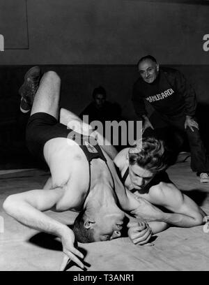 greco-roman wrestling, 1955 Stock Photo