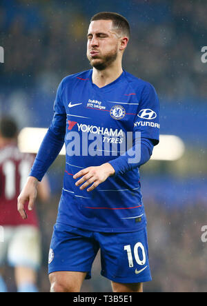 London, UK. 08th Apr, 2019. Chelsea's Eden Hazard during English Premier League between Chelsea and West Ham United at Stamford Bridge stadium, London, England on 08 Apr 2019. Credit: Action Foto Sport/Alamy Live News Stock Photo
