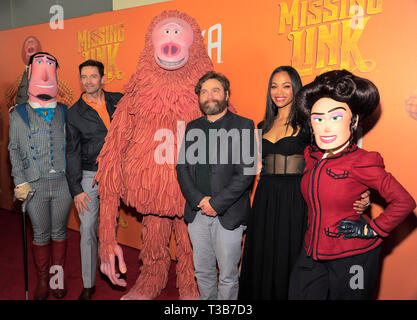 Cartoon characters form the movie attend Missing Link New York premiere ...
