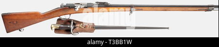SERVICE WEAPONS, FRANCE, rifle Gras M 1874 with bayonet, calibre 11 mm, number 6729, Additional-Rights-Clearance-Info-Not-Available Stock Photo