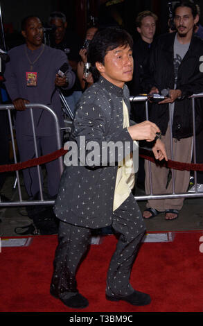 LOS ANGELES, CA. July 26, 2001: Actor JACKIE CHAN at the world premiere, at the Mann's Chinese Theatre, Hollywood, of his new movie Rush Hour 2. © Paul Smith/Featureflash Stock Photo