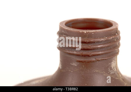 Photo developing equipment - Plastic bottle with chemicals, isolated on white Stock Photo