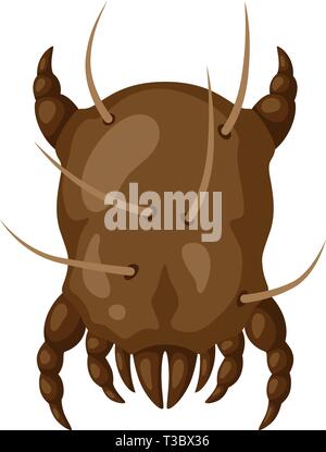 Icon dust mite insect. Illustration solated on white background. Stock Vector