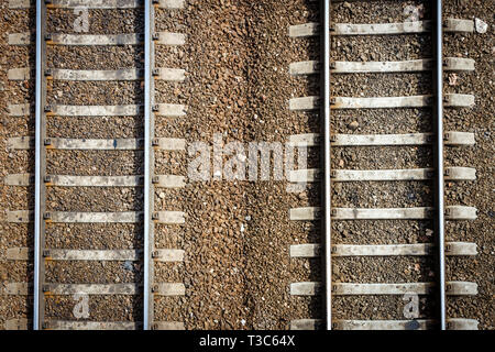 A view of the old railway track Stock Photo