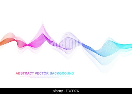 Abstract colorful wave lines background. Geometric template for your design brochure, flyer, report, website, banner. Vector illustration Stock Vector