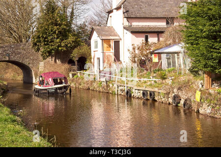 Canal waterway at Crickhowell, Brecon, Wales Stock Photo