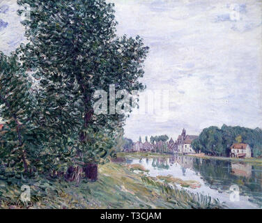 Alfred Sisley (1839  - 1899)   - at moret sur loing 1892 Stock Photo