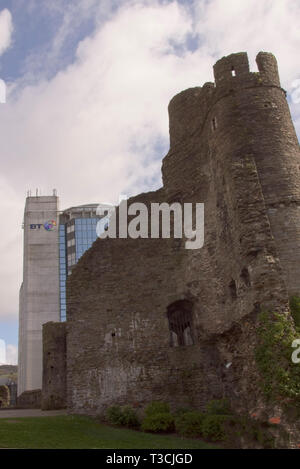 Modern versus Ancient Stock Photo