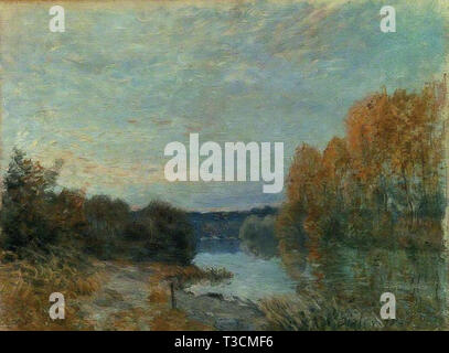 Alfred Sisley (1839  - 1899)   - soleil couchant   1875 Stock Photo