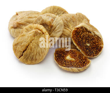 Turkish dried figs isolated on white background Stock Photo