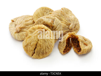 Turkish dried figs isolated on white background Stock Photo