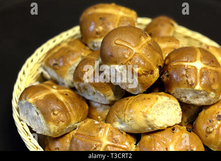 hot cross bun Stock Photo