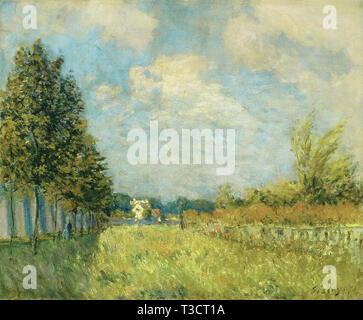 Alfred Sisley (1839  - 1899)   - view of the hermitage near pontoise 1876 Stock Photo