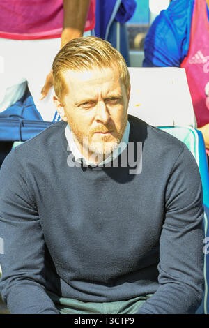 6th April 2019, St Andrew's, Birmingham, England; Sky Bet EFL Championship Birmingham City vs Leeds United ; Garry Monk Manager of Birmingham City  Credit: Gareth Dalley/News Images   English Football League images are subject to DataCo Licence Stock Photo