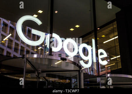 Entrance to the Google offices in Kings Cross, London, UK Stock Photo