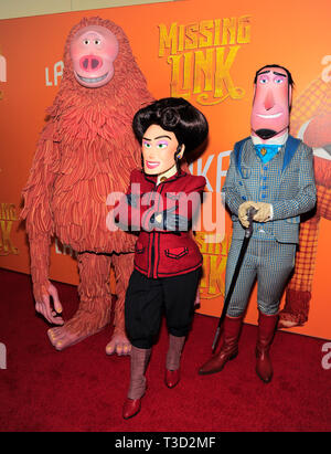 Cartoon characters form the movie attend Missing Link New York premiere ...