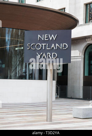 New Scotland Yard sign central London