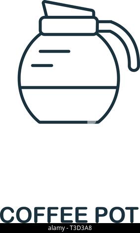 Coffee Pot icon. Thin line symbol design from coffe shop icon collection. UI and UX. Creative simple coffee pot icon for web and mobile. Stock Vector