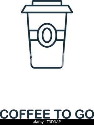 Coffee To Go icon. Thin line symbol design from coffe shop icon collection. UI and UX. Creative simple coffee to go icon for web and mobile. Stock Vector