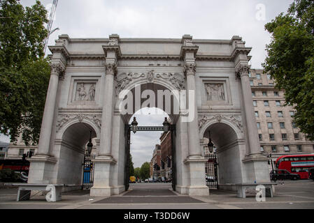 London, United Kingdom - August 28, 2018: Marble Arch London. - Image Stock Photo