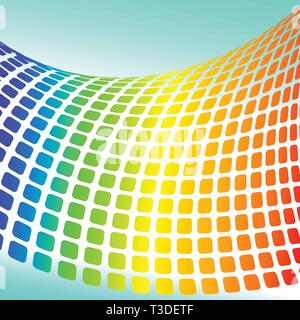 Vector background with halftone rainbow for your design Stock Vector