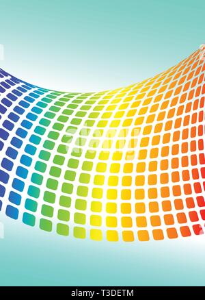 Vector background with halftone rainbow for your design Stock Vector