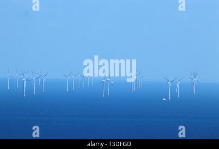 Offshore wind farm Stock Photo