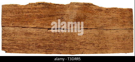 old rustic retro wood wooden plank texture dark brown vintage weathered natural wide panorama isolated white background Stock Photo