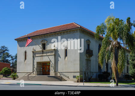 Redlands, MAR 20: Exterior view of the Redlands Police Department Administrative Office on MAR 20, 2019 at Redlands, California Stock Photo