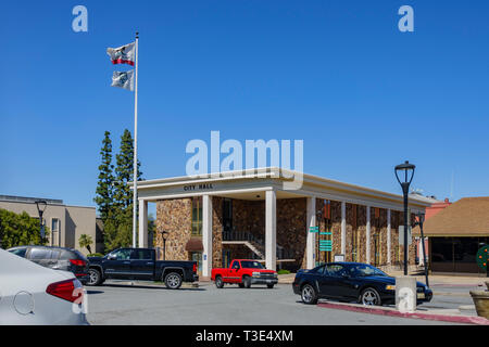 Redlands, MAR 20: Exterior view of the City of Redlands City Hall on MAR 20, 2019 at Redlands, California Stock Photo