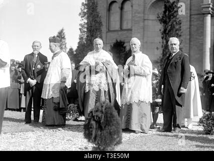Religious leaders procession in outdoor religious event ca. 1919 Stock Photo