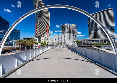 Webb bridge in Docklands, Melbourne Stock Photo